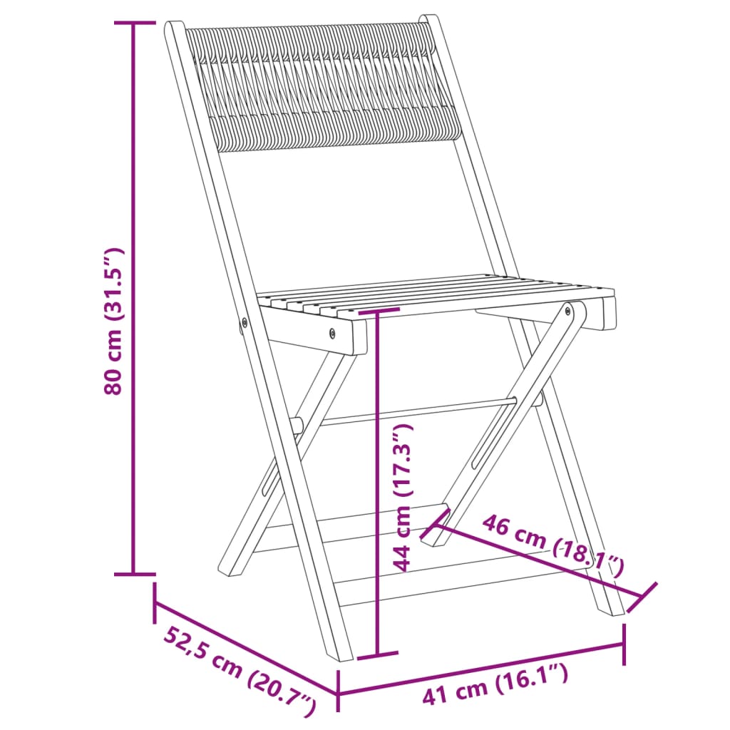 vidaXL 3-delige Bistroset polypropeen en massief hout grijs