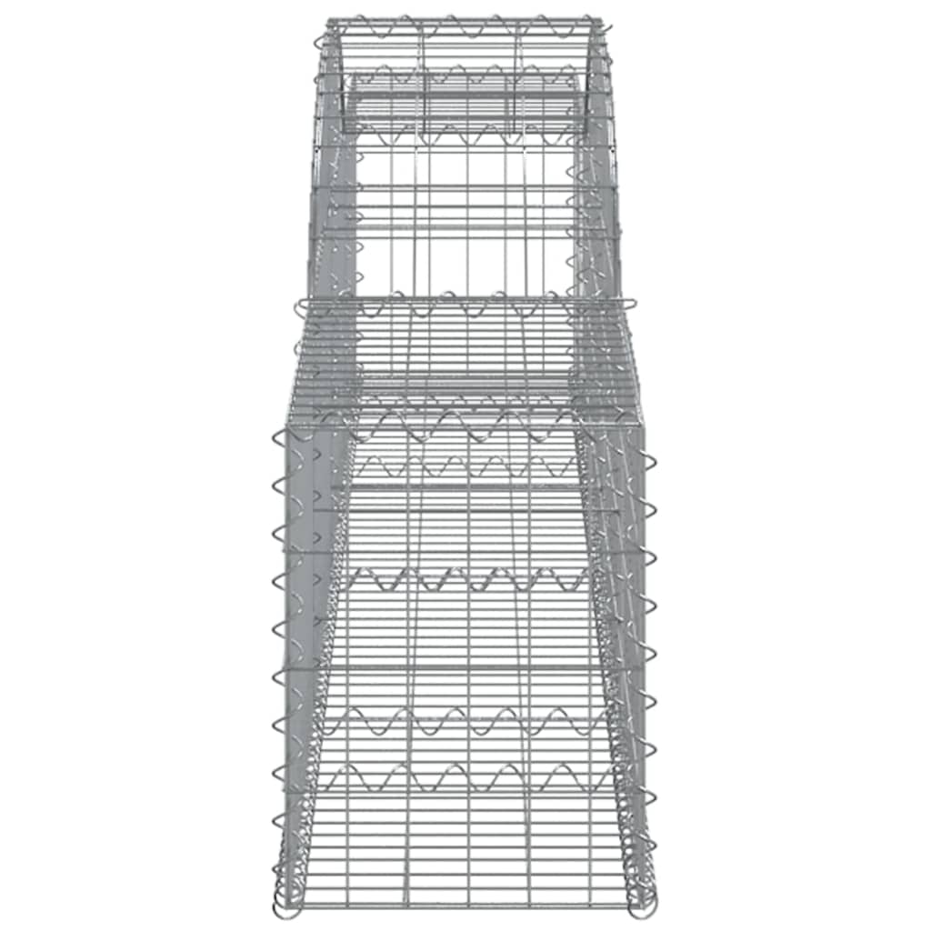 vidaXL Schanskorven 12 st gewelfd 300x30x40/60 cm gegalvaniseerd ijzer