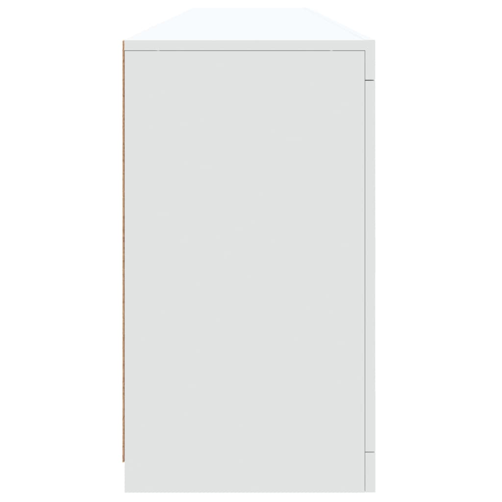 vidaXL Dressoir met LED-verlichting 202x37x67 cm wit