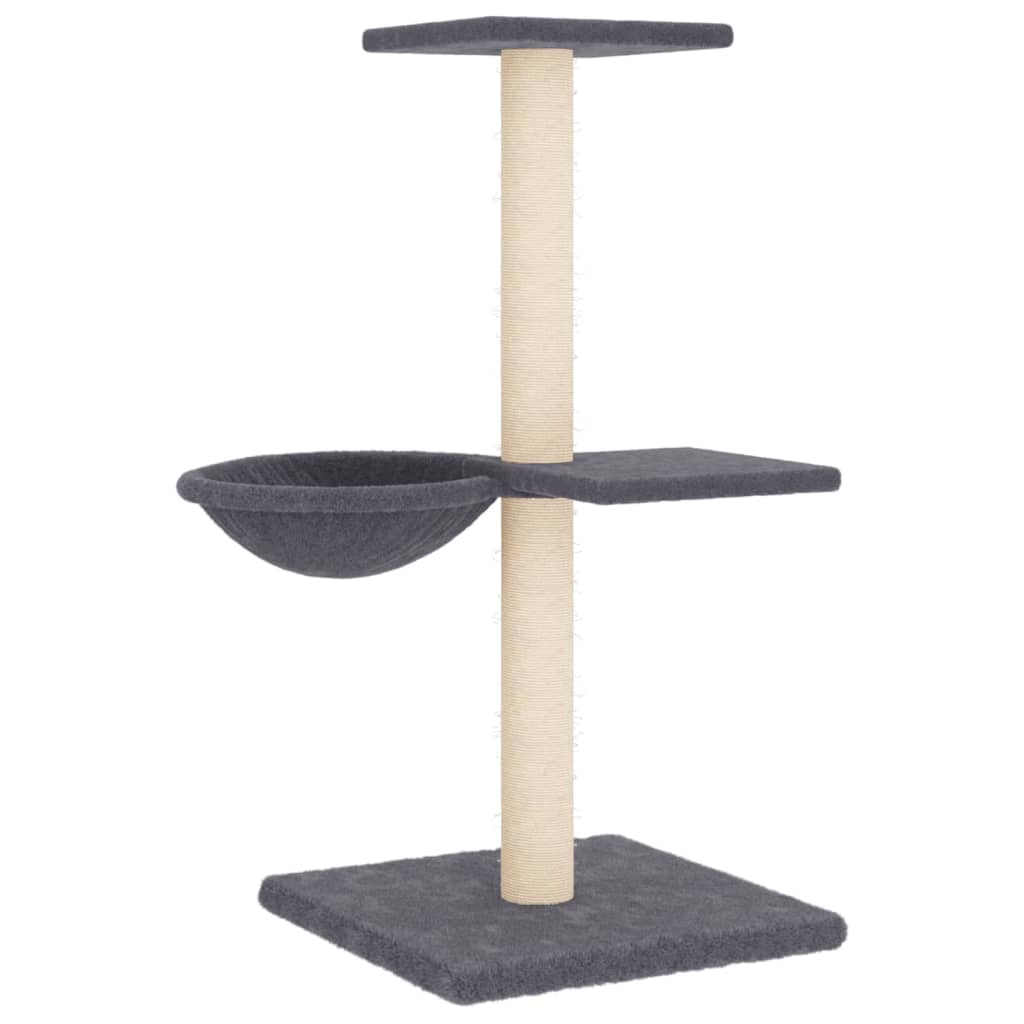 vidaXL Kattenmeubel met sisal krabpalen 72 cm donkergrijs