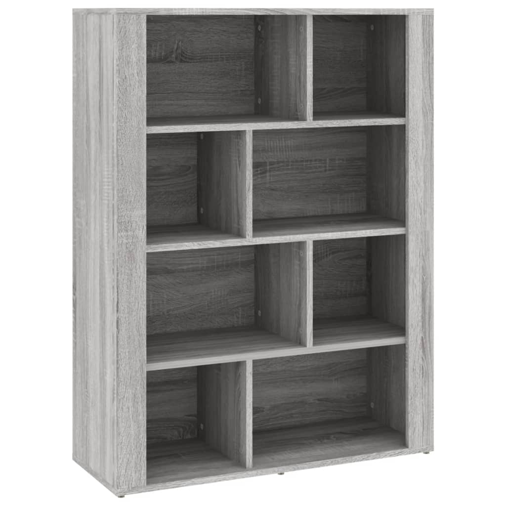 vidaXL Dressoir 80x30x106 cm bewerkt hout grijs sonoma eikenkleurig