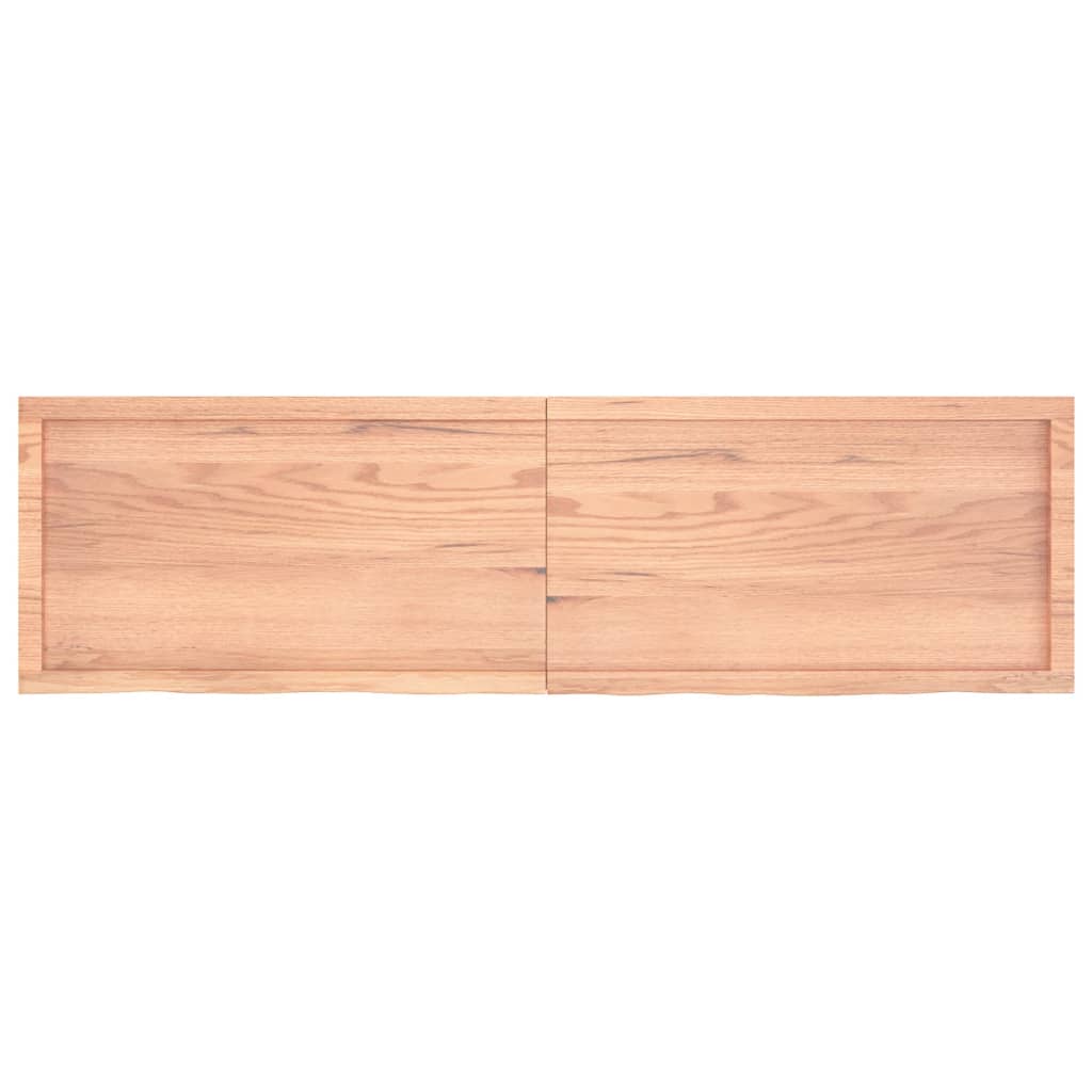 vidaXL Wandschap 180x50x(2-6)cm behandeld massief eikenhout lichtbruin