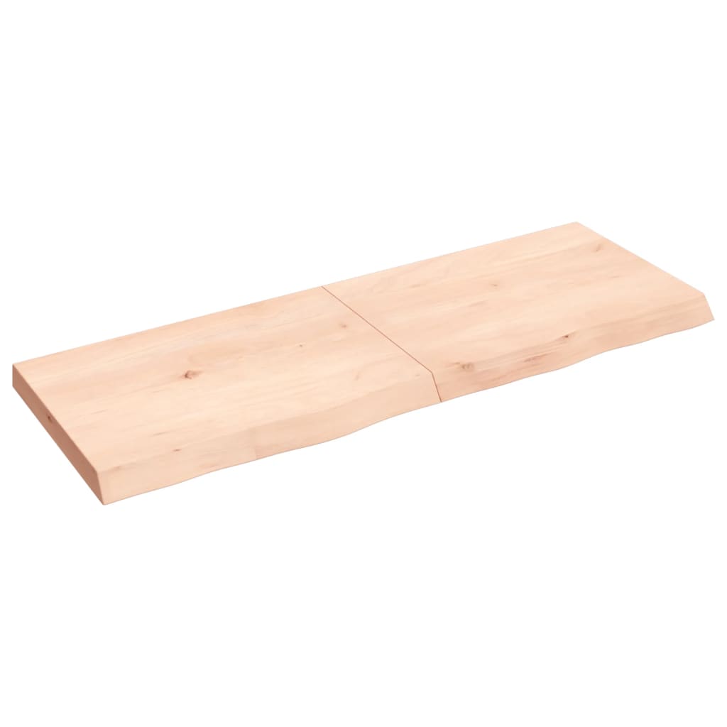 vidaXL Tafelblad 140x50x(2-6) cm onbehandeld massief eikenhout