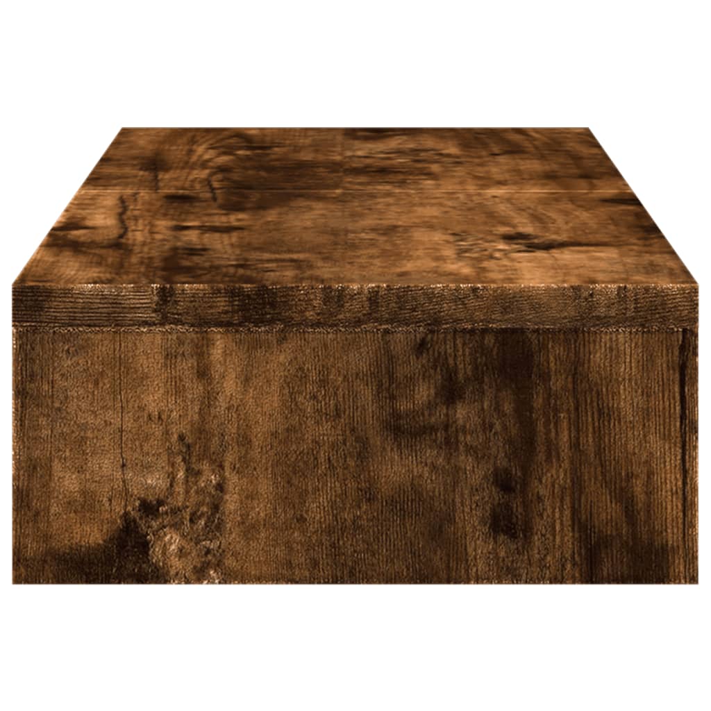 vidaXL Monitorstandaard verstelbaar 60x24x10,5 cm hout gerookt eiken