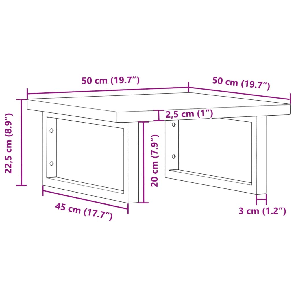 vidaXL Badkamer wandschap staal en massief beukenhout