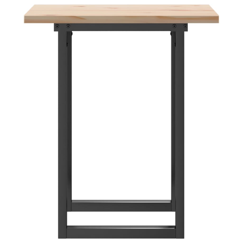 vidaXL Eettafel O-frame 70x70x75,5 cm massief grenenhout en gietijzer