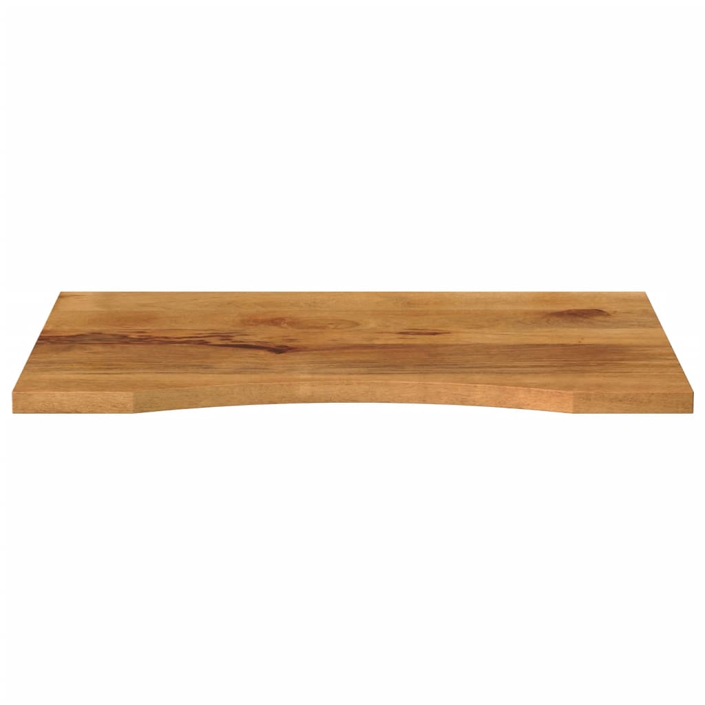 vidaXL Bureaublad met ronding 80x50x2,5 cm massief ruw mangohout