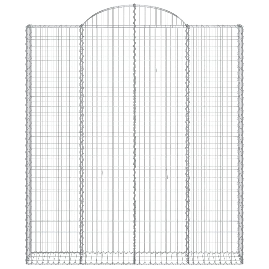 vidaXL Schanskorven 18 st gewelfd 200x30x220/240 cm ijzer