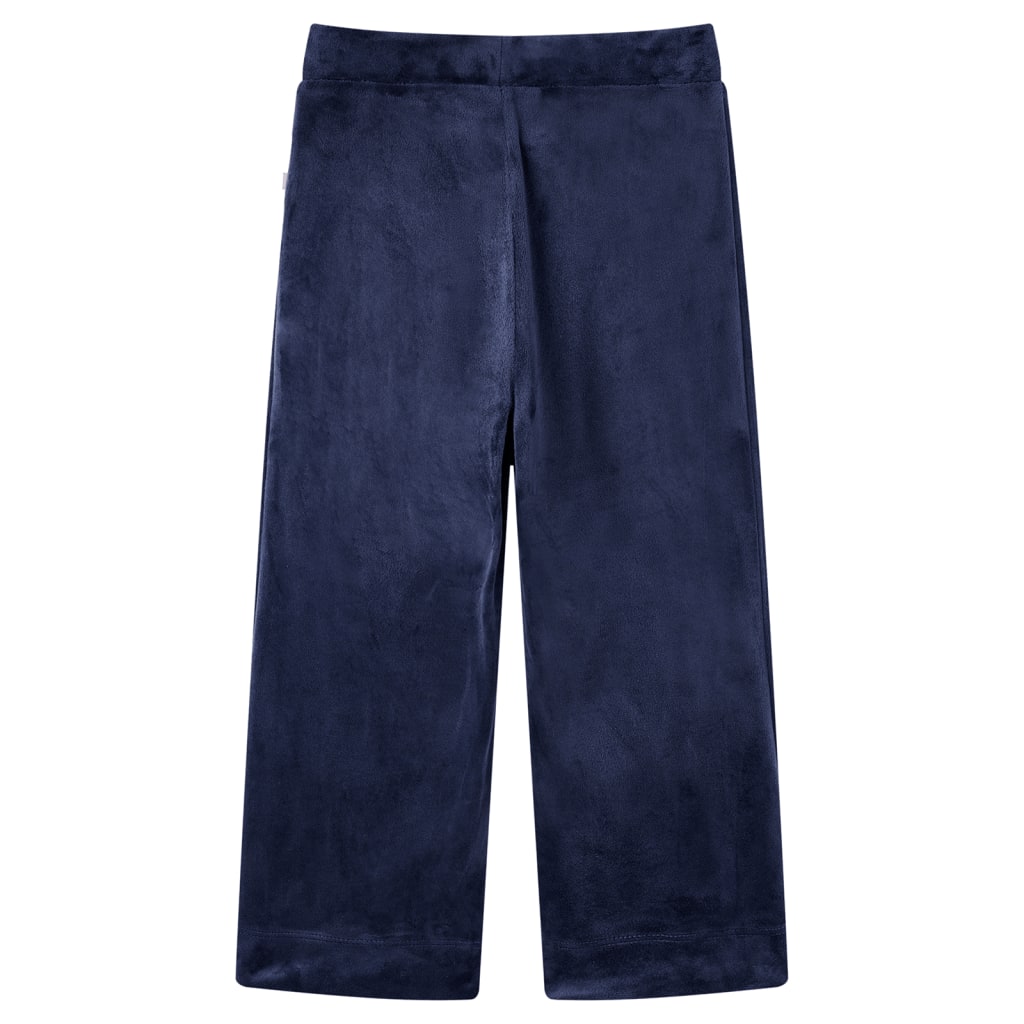 Kinderbroek fluweel 128 donkerblauw