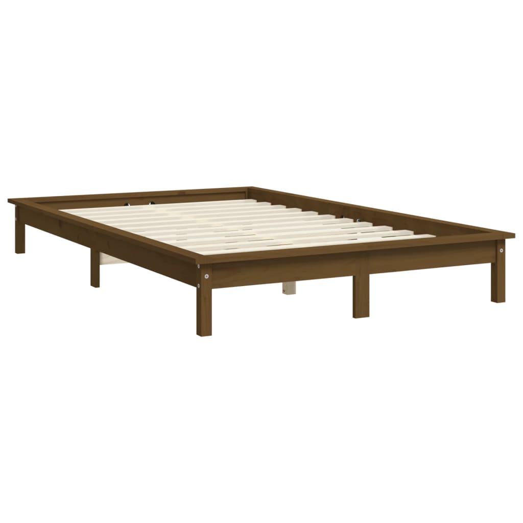 vidaXL Bedframe massief hout honingbruin 180x200 cm