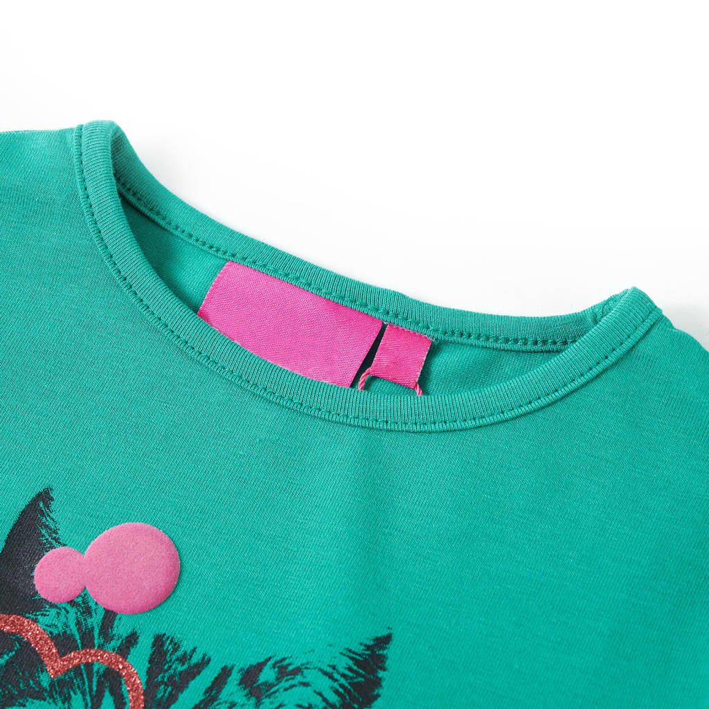 Kindershirt met lange mouwen 116 felgroen