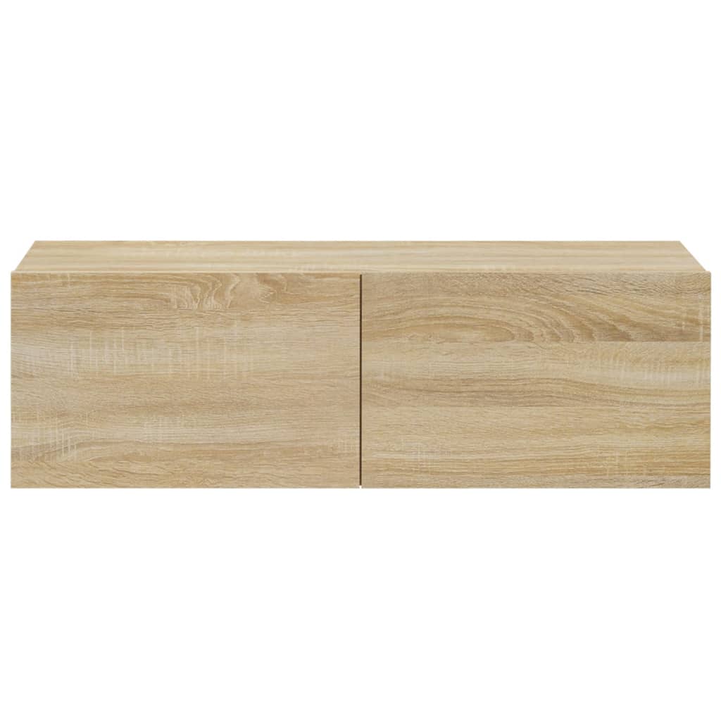 vidaXL Tv-wandmeubels 2 st 100x30x30 cm hout sonoma eikenkleurig