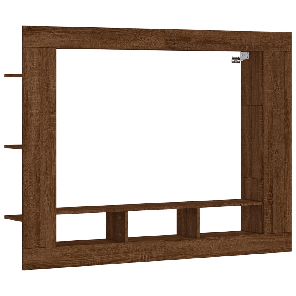 vidaXL Tv-meubel 152x22x113 cm bewerkt hout bruin eikenkleur