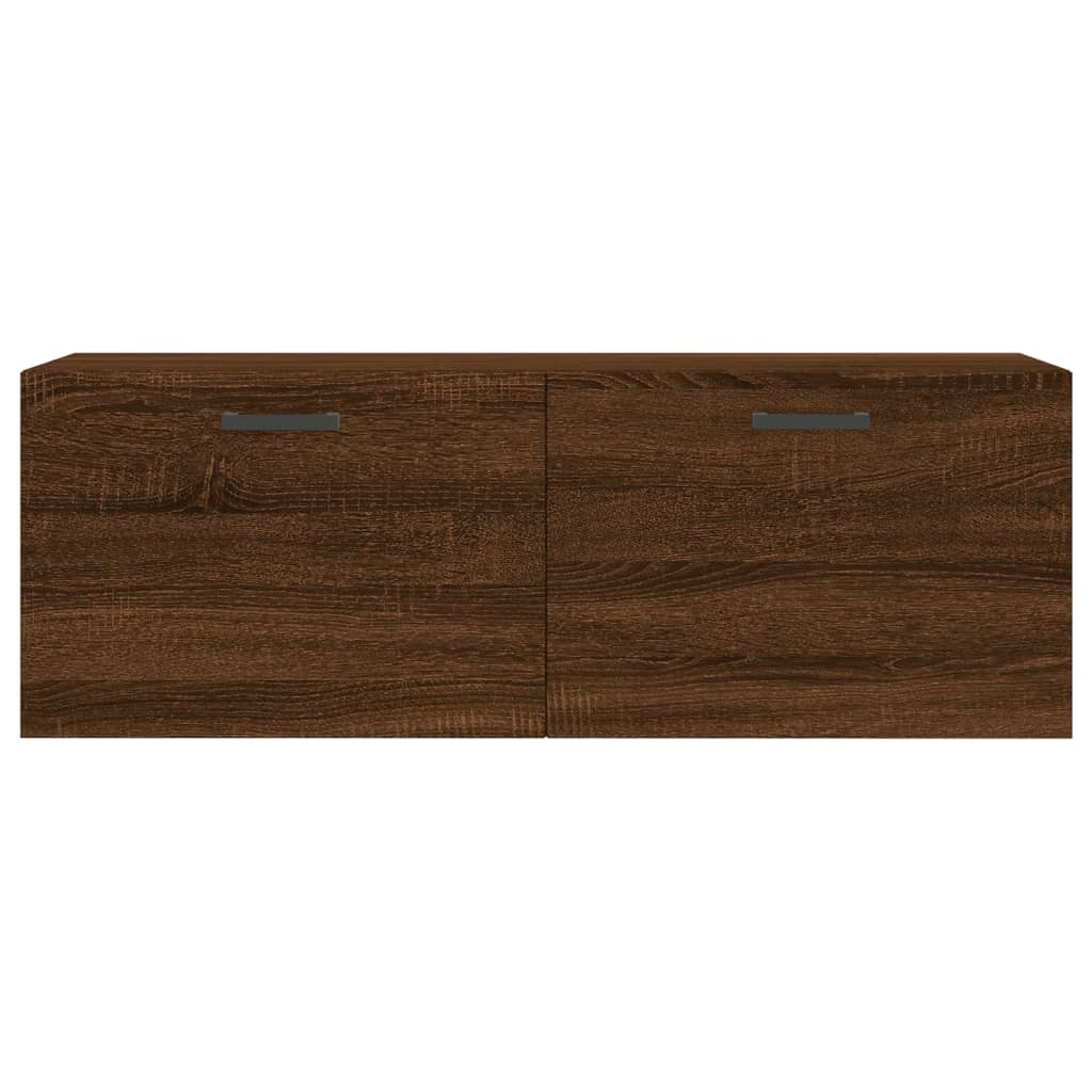 vidaXL Wandkast 100x36,5x35 cm bewerkt hout bruin eikenkleur