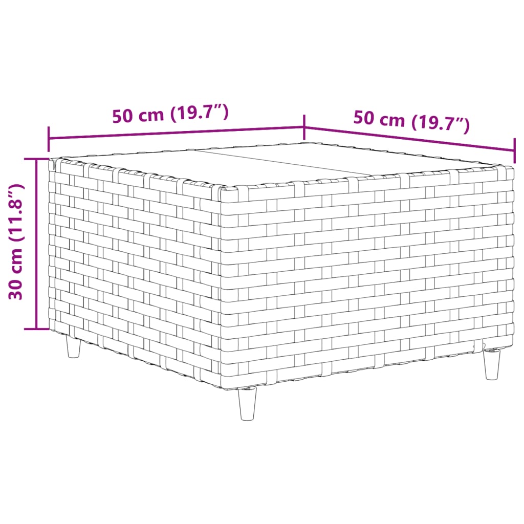 vidaXL 10-delige Loungeset met kussens poly rattan bruin