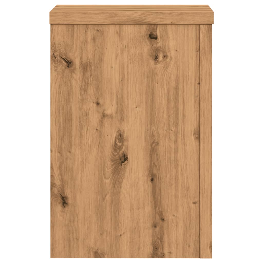 vidaXL Plantenstandaards 2 st 20x20x30 cm hout artisanaal eiken