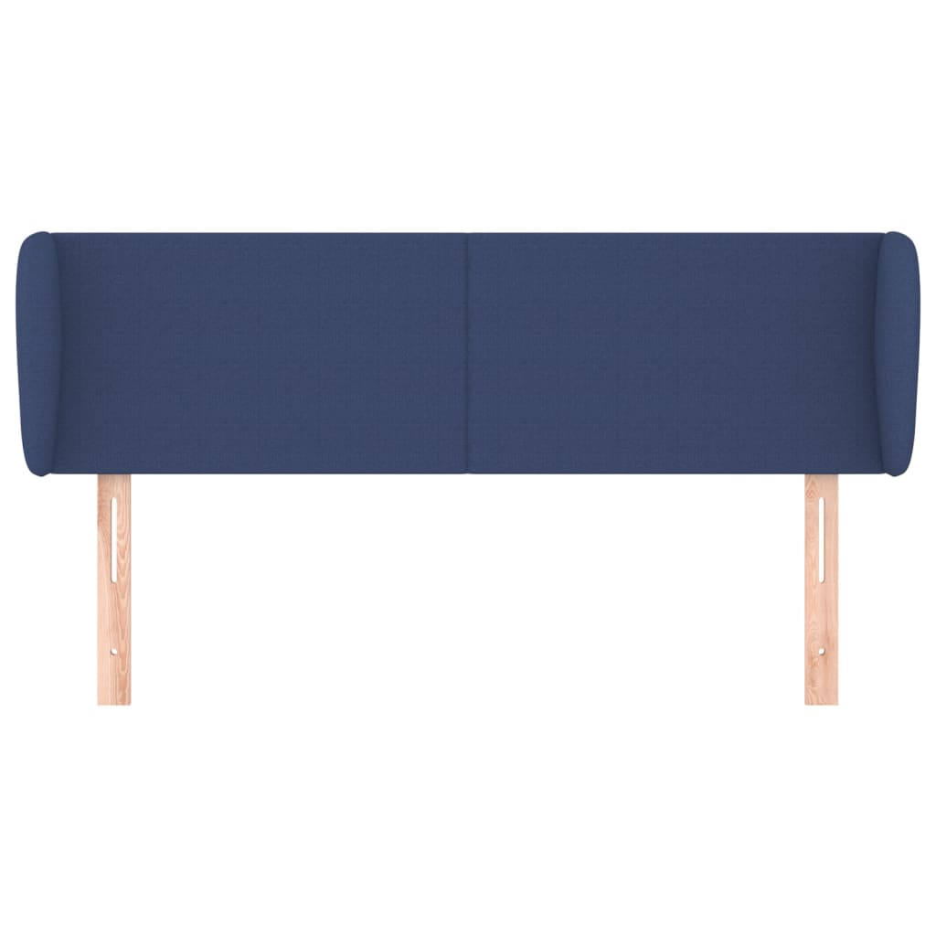 vidaXL Hoofdbord met randen 103x23x78/88 cm stof blauw