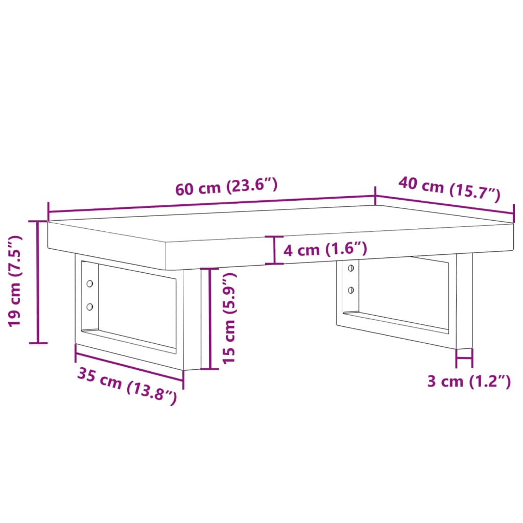 vidaXL Badkamer wandschap staal en massief beukenhout