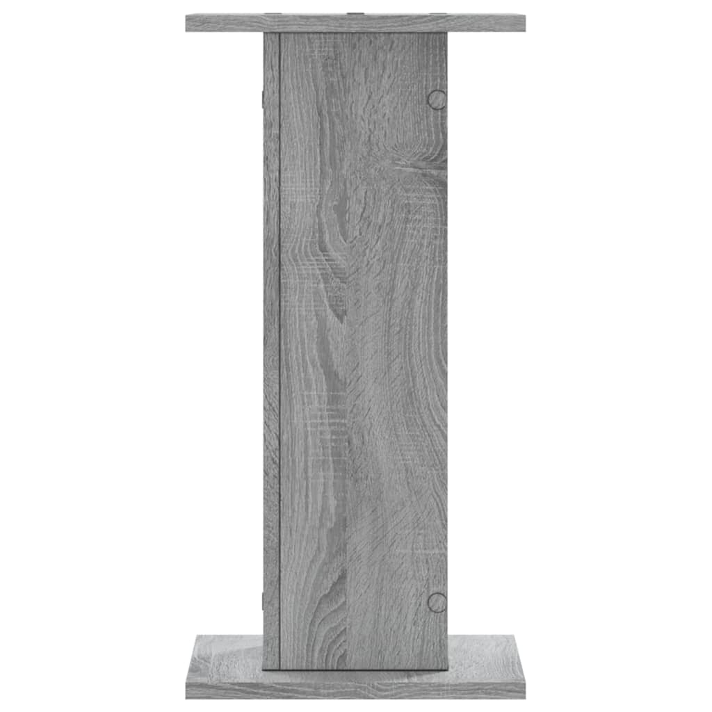 vidaXL Speakerstandaards 2 st 30x30x60 cm bewerkt hout grijs sonoma