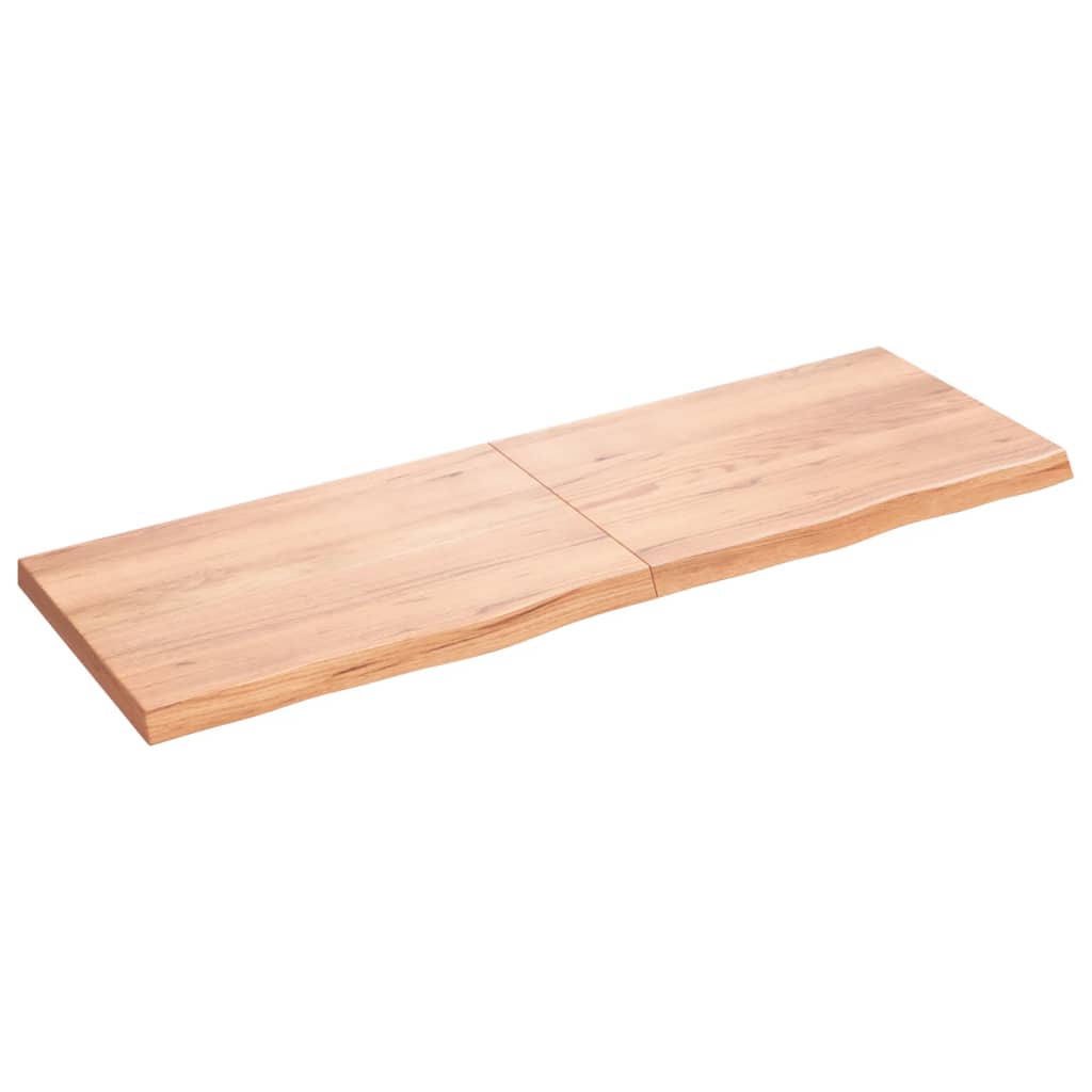 vidaXL Tafelblad 180x60x(2-6)cm behandeld massief eikenhout lichtbruin