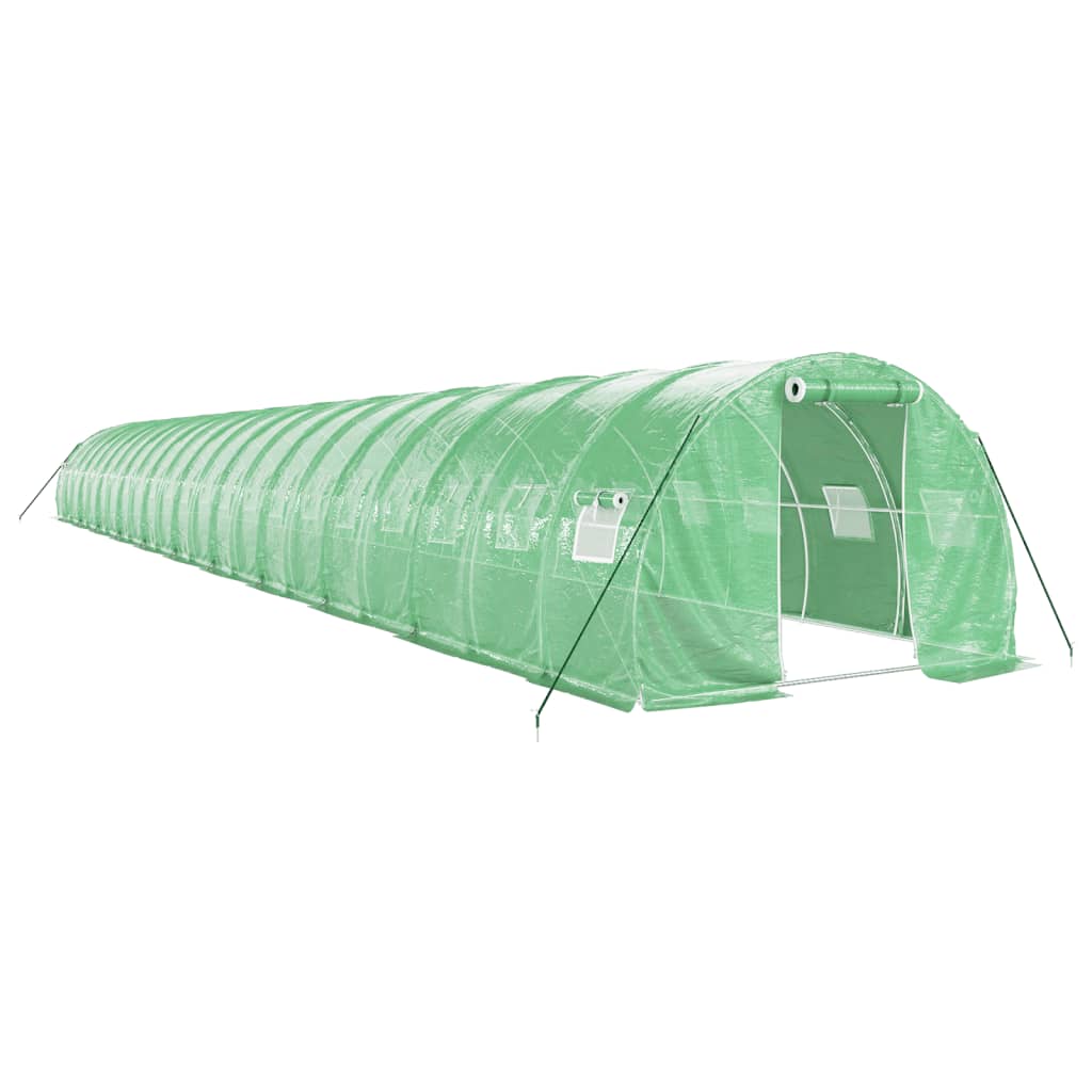 vidaXL Tuinkas met stalen frame 66 m² 22x3x2 m groen