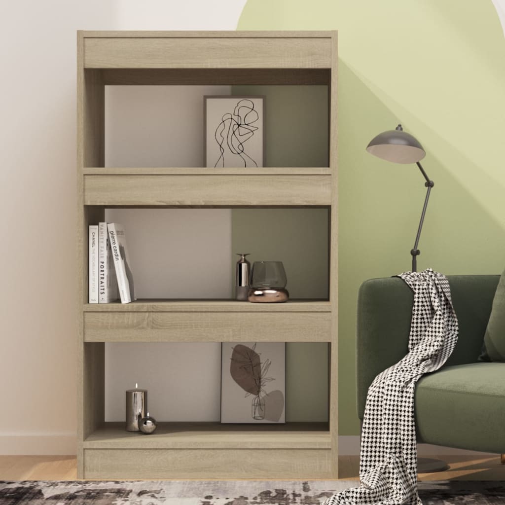 vidaXL Boekenkast/kamerscherm 60x30x103 cm bewerkt hout sonoma eiken