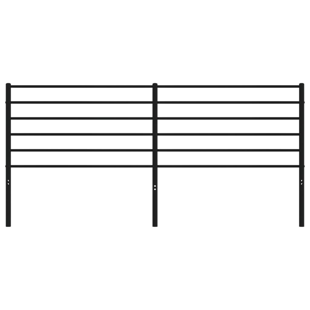 vidaXL Hoofdbord metaal zwart 193 cm