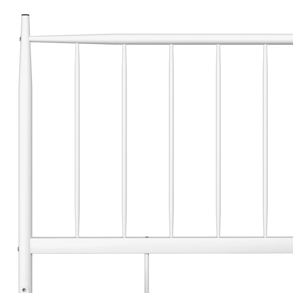 vidaXL Bedframe metaal wit 120x200 cm