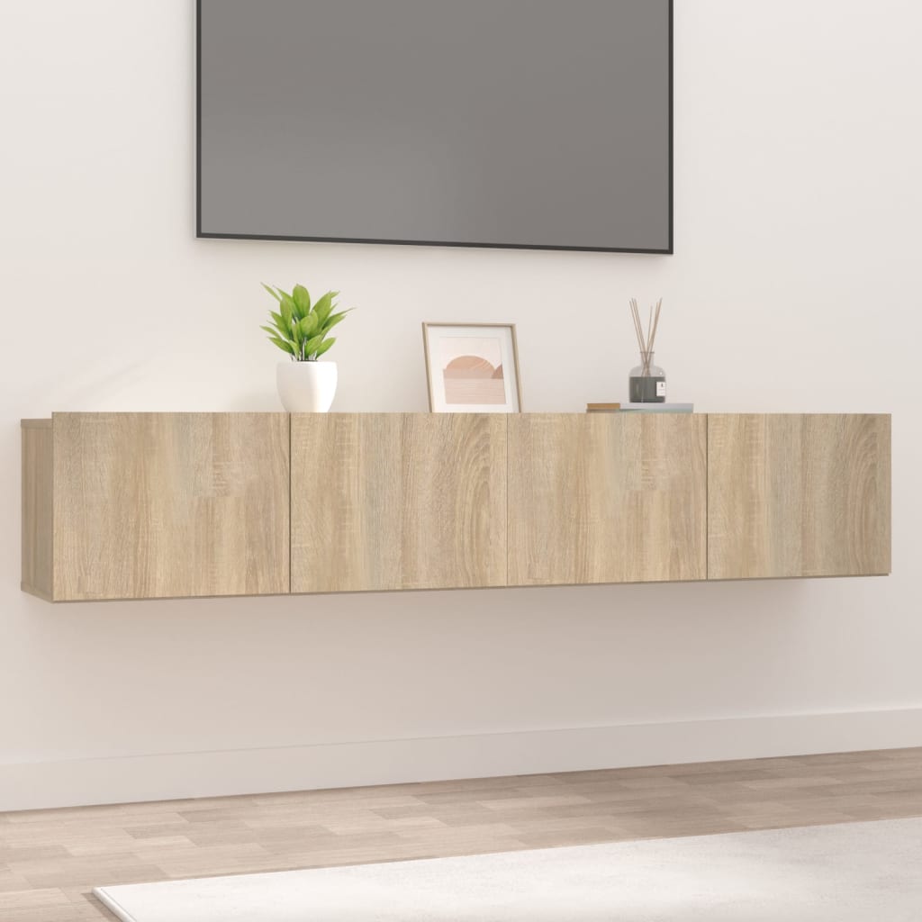 vidaXL Tv-meubels 2 st 80x30x30 cm bewerkt hout sonoma eikenkleurig