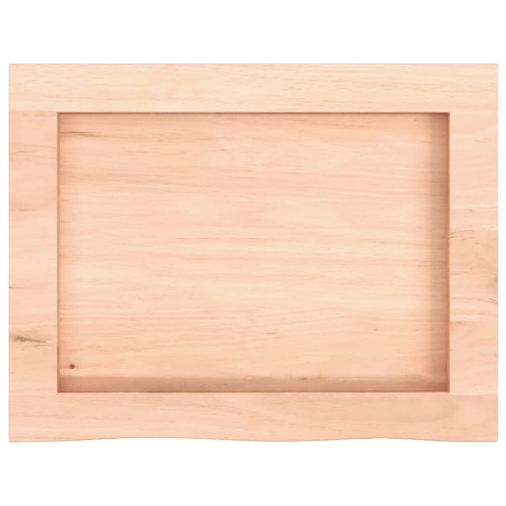 vidaXL Wastafelblad 40x30x(2-4) cm onbehandeld massief hout