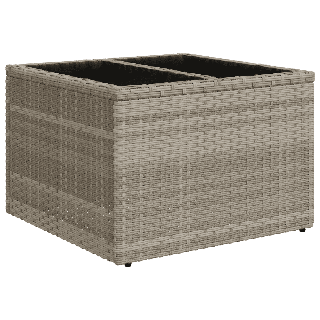 vidaXL 7-delige Loungeset met kussens poly rattan lichtgrijs