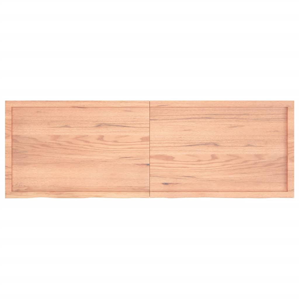 vidaXL Tafelblad 180x60x(2-6)cm behandeld massief eikenhout lichtbruin