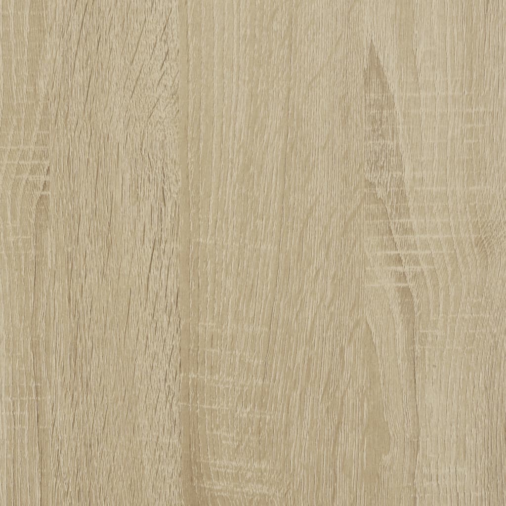 vidaXL Plantenstandaard 33x33x80 cm bewerkt hout sonoma eikenkleurig