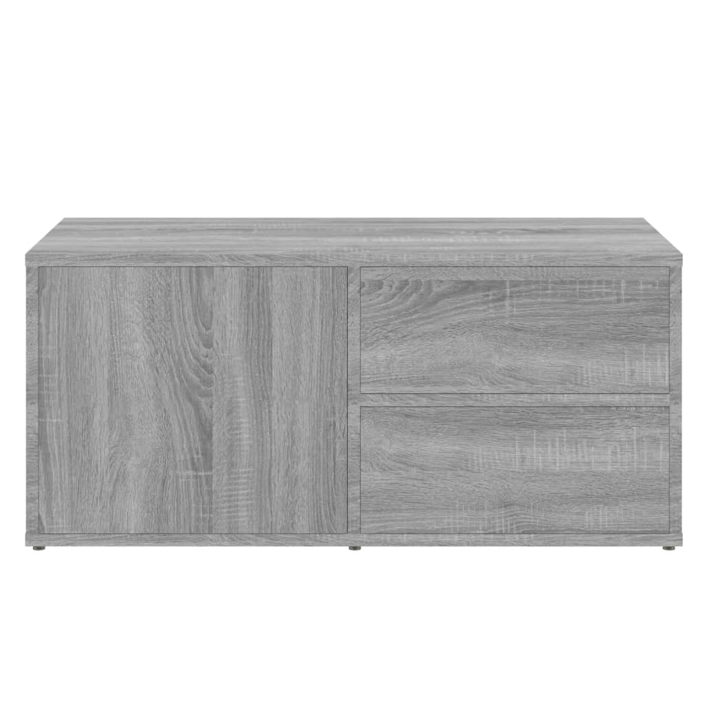 vidaXL Tv-meubel 80x34x36 cm bewerkt hout grijs sonoma eikenkleurig