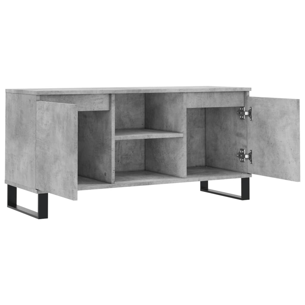 vidaXL Tv-meubel 104x35x50 cm bewerkt hout betongrijs