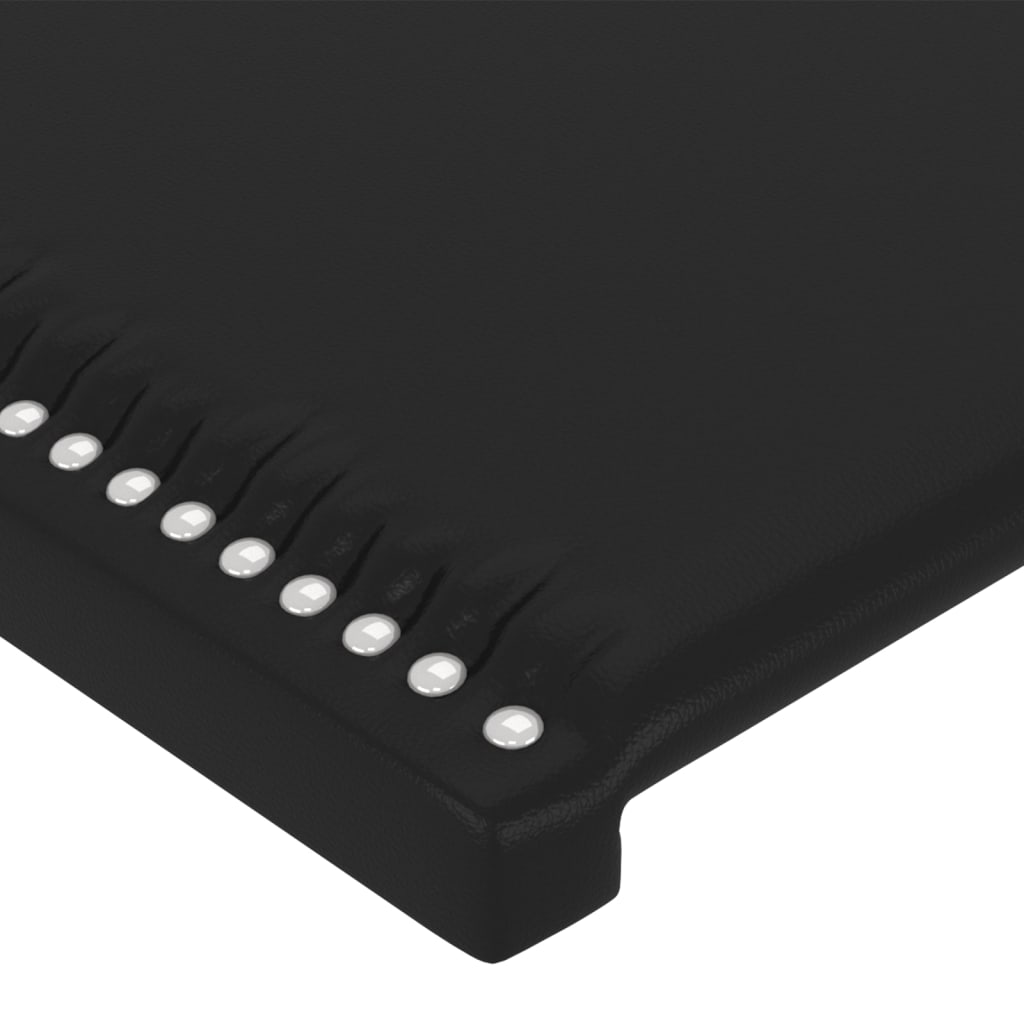vidaXL Hoofdbord LED 144x5x78/88 cm kunstleer zwart