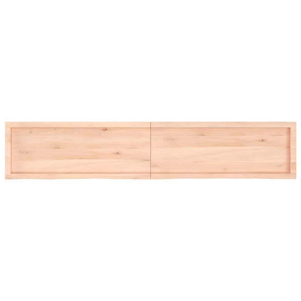 vidaXL Tafelblad 200x40x(2-4) cm onbehandeld massief eikenhout