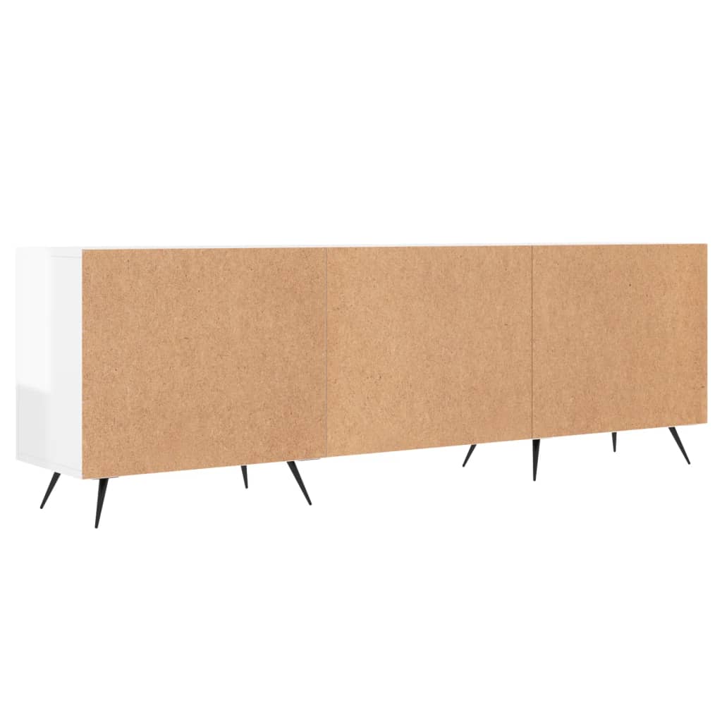 vidaXL Tv-meubel 150x30x50 cm bewerkt hout hoogglans wit