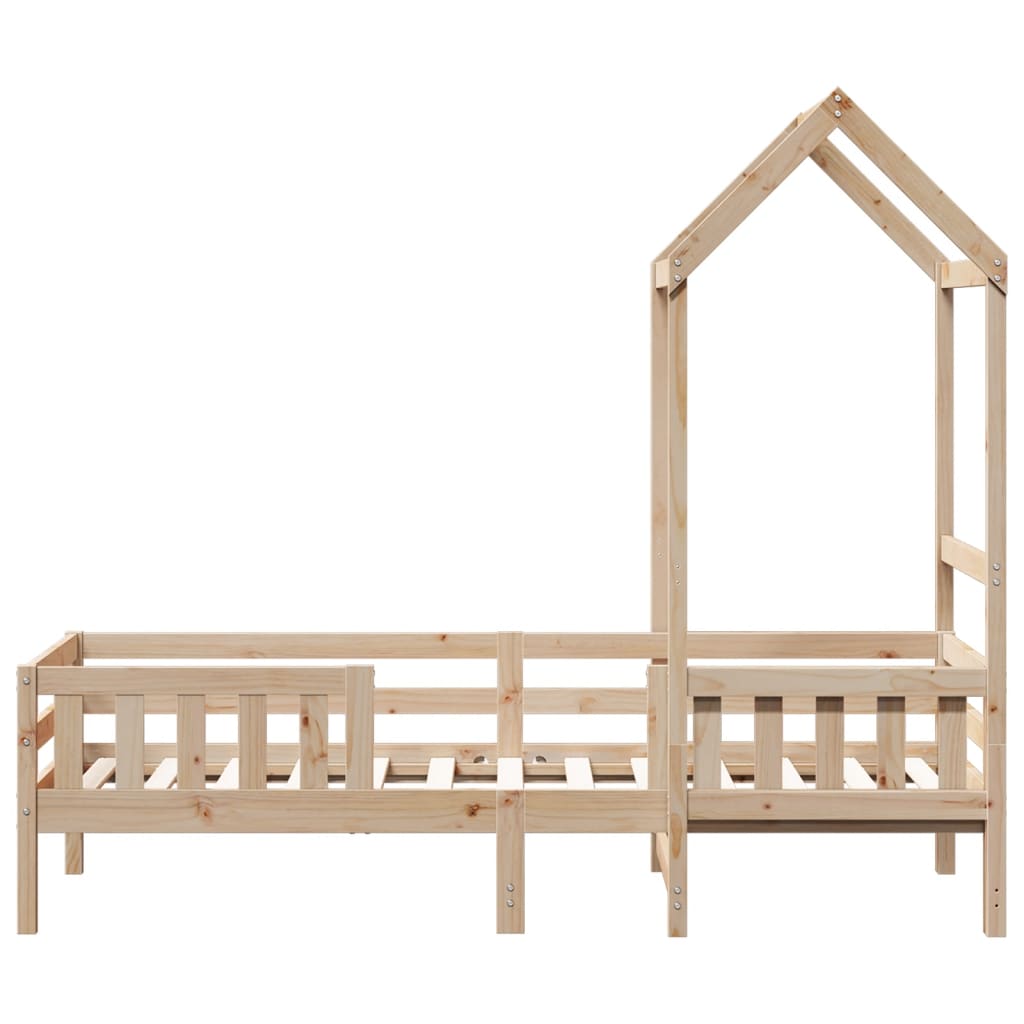 vidaXL Bedframe met huisje massief grenenhout 90x200 cm