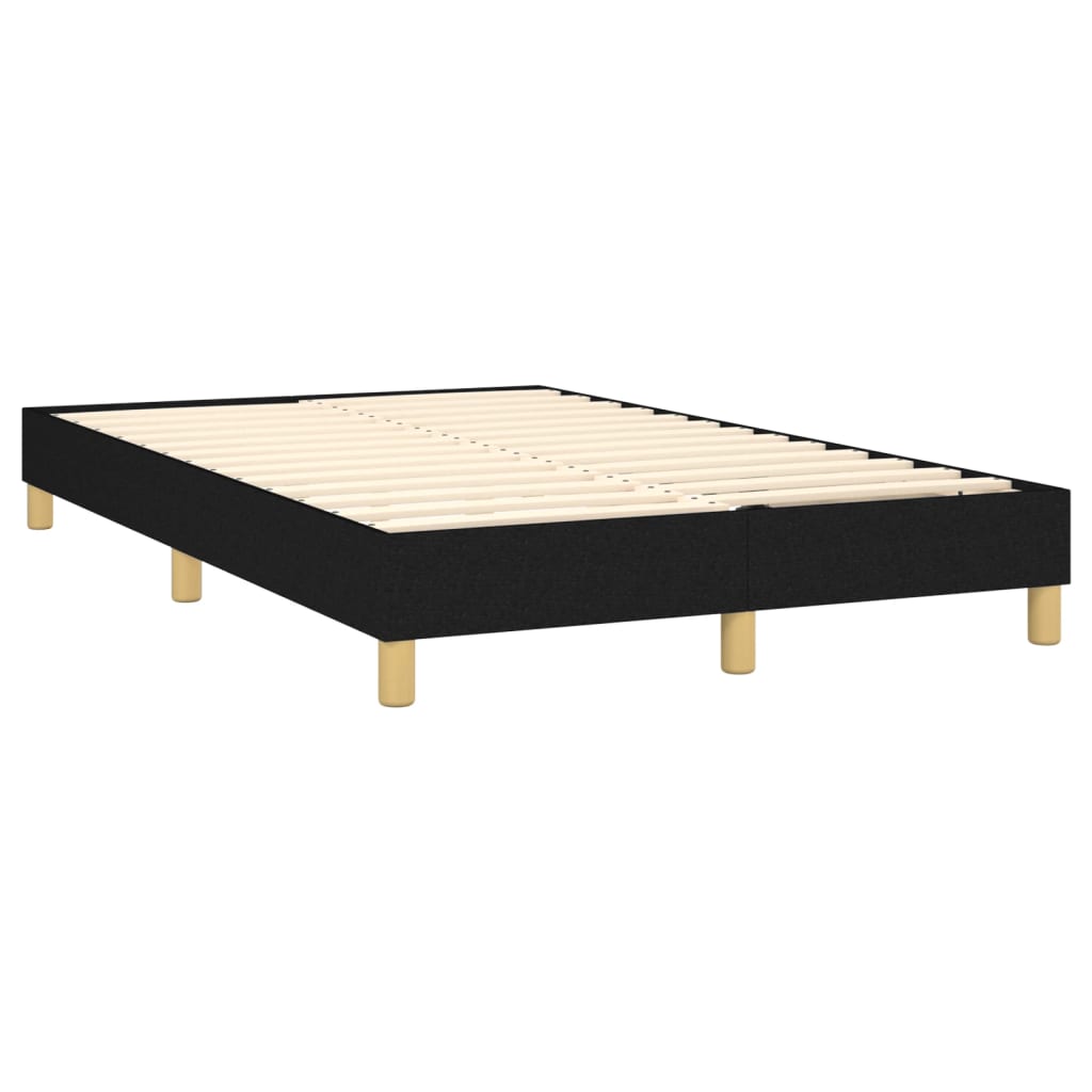 vidaXL Boxspring met matras en LED stof zwart 120x190 cm