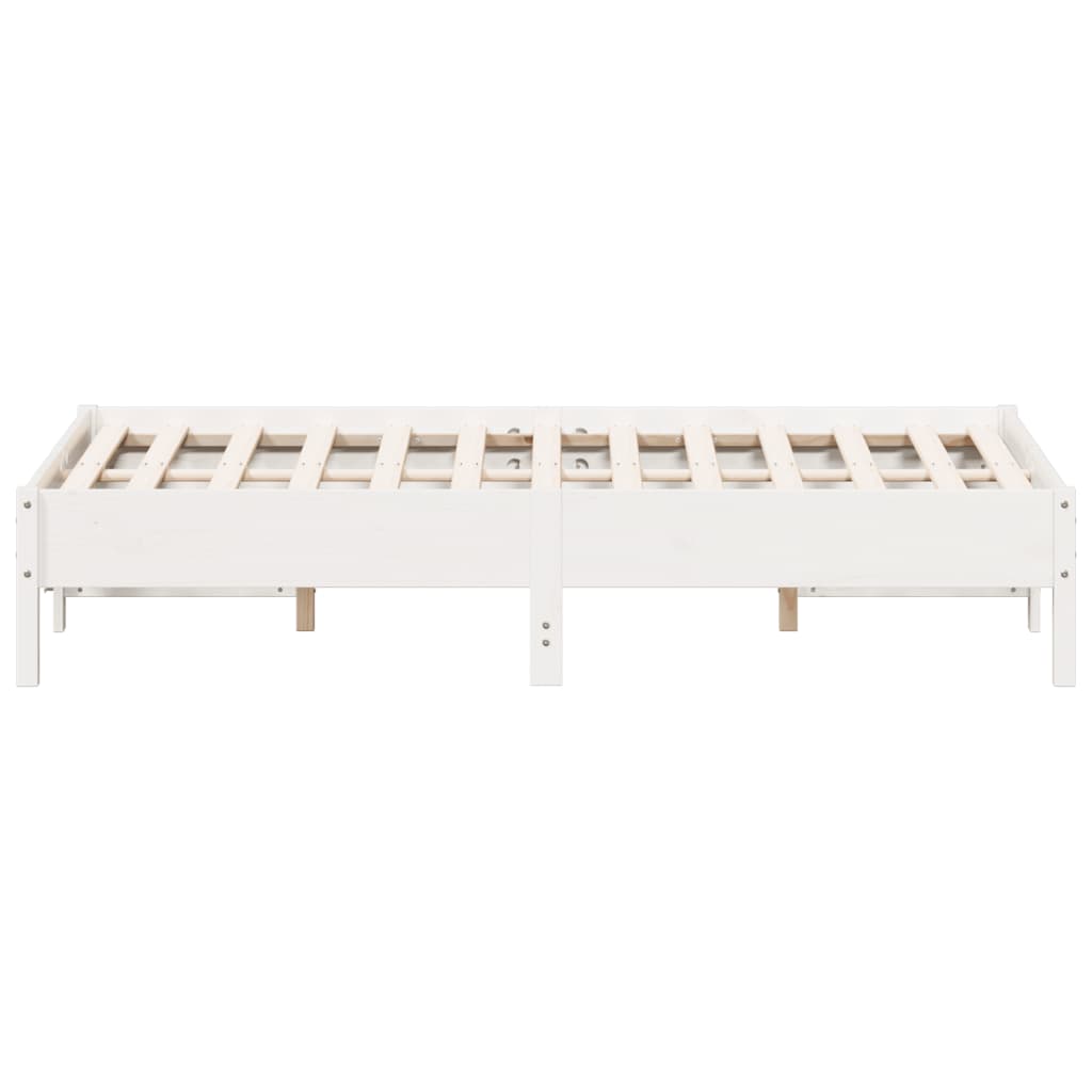 vidaXL Bedframe zonder matras massief grenenhout wit 120x190 cm