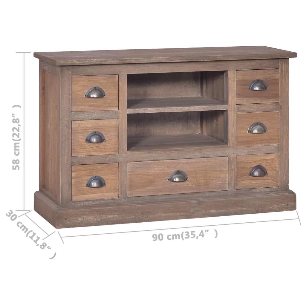 vidaXL Dressoir 90x30x58 cm massief teakhout