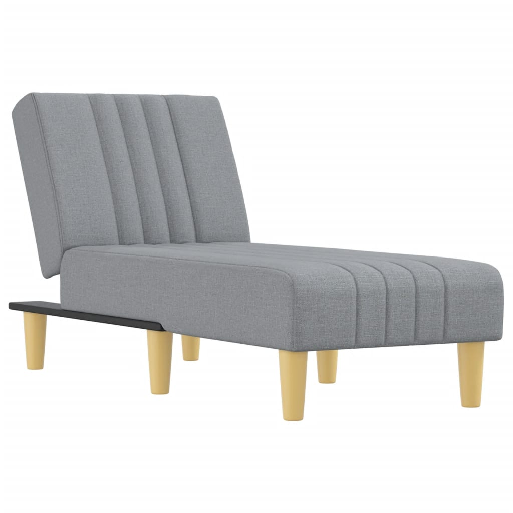 vidaXL Chaise longue stof lichtgrijs