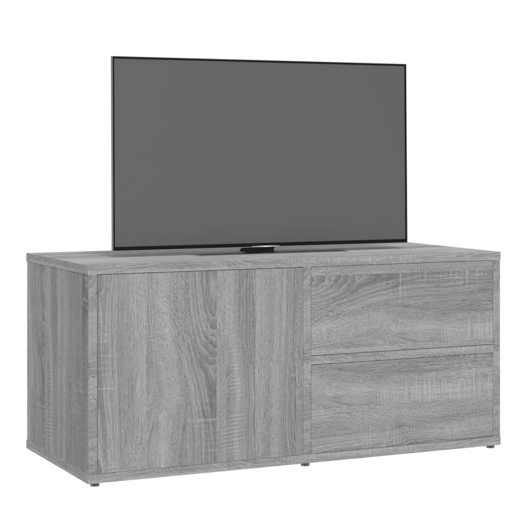 vidaXL Tv-meubel 80x34x36 cm bewerkt hout grijs sonoma eikenkleurig