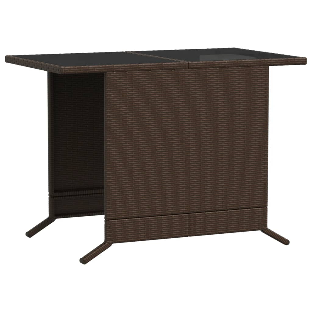 vidaXL 3-delige Bistroset met kussens poly rattan bruin