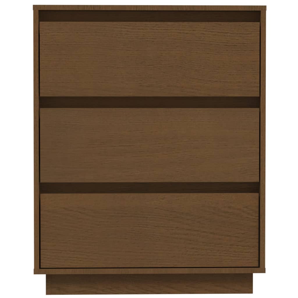 vidaXL Dressoir 60x34x75 cm massief grenenhout honingbruin