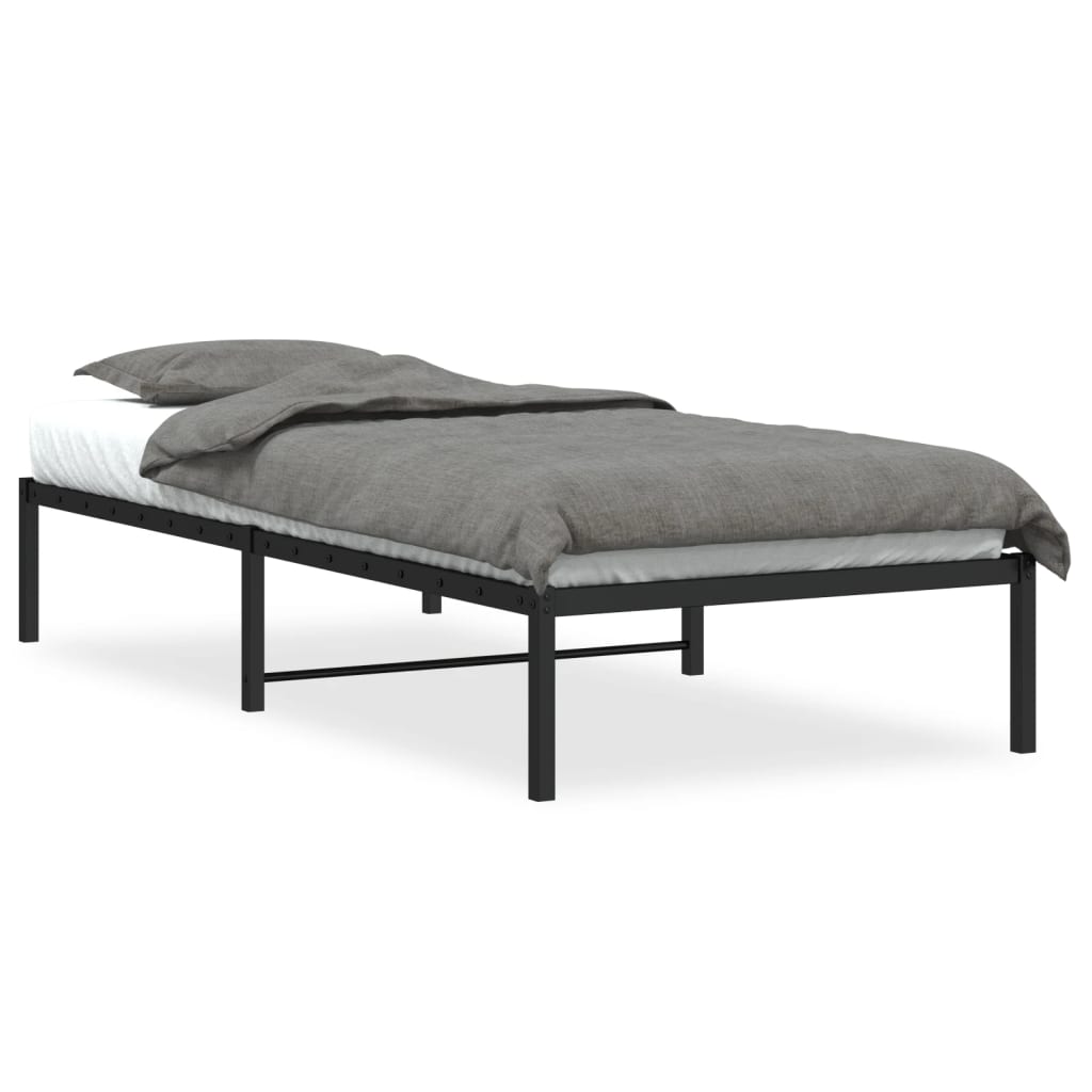 vidaXL Bedframe metaal zwart 90x190 cm