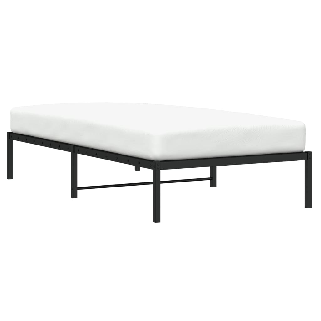 vidaXL Bedframe metaal zwart 100x190 cm