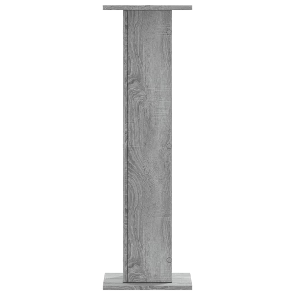 vidaXL Speakerstandaards 2 st 30x30x95 cm bewerkt hout grijs sonoma