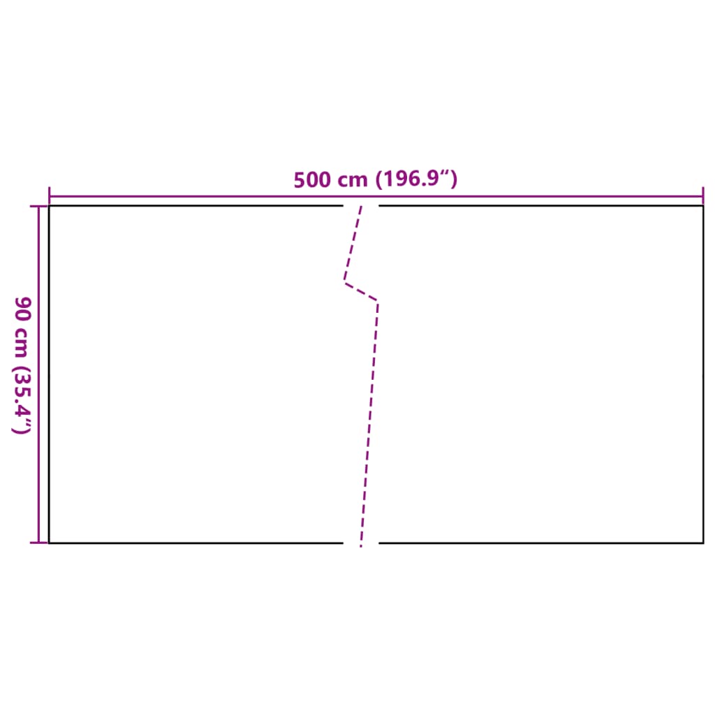 vidaXL Balkonscherm 500x90 cm poly rattan wit